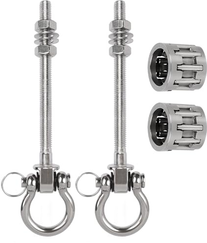 2 ganci girevoli per montaggio a soffitto con cuscinetti, ganci rotanti da 180 mm per corda da yoga, cerchio aereo, sacco da boxe, amaca, sedia sospesa