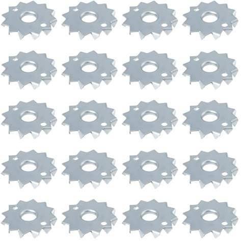 Create idea 20 Pezzi Di Tasselli A Disco Per Connettori In Legno Un Lato Avvitabile 48x12 Mm Per Giunzioni Di Travi E Telai In Legno