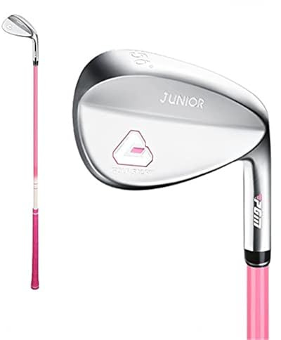 Cuneo professionale per mazze da golf per bambini, 56 gradi, altezza appropriata, mano destra (per 6-8 anni, rosa)
