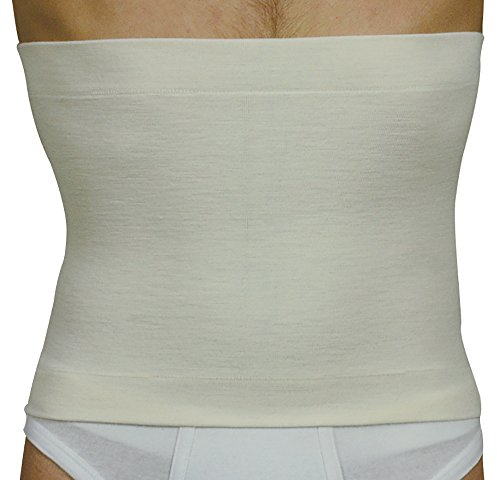 MANIFATTURA BERNINA Elan 500227 (Größe 4) - Thermo-Wärmegürtel Bauchwärmer aus Merinowolle und Angorawolle Höhe 27 cm