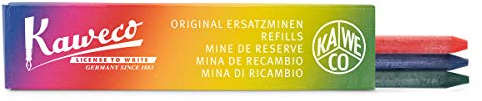 Kaweco Bleistiftminen Allesschreiber Mix 5.6 mm 3 Stück I Ersatz-Bleistiftminen für Fallbleistift in Rot, Grün und Blau I Bunte Stift-Minen 5.6 mm
