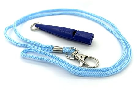 ACME 210.5 navy blue dog whistle with matching lanyard