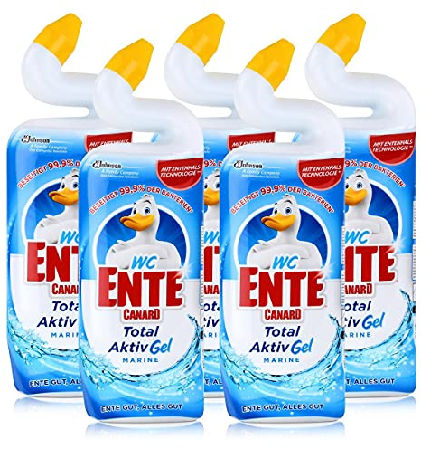 5x WC Ente Aktiv-Gel WC Reiniger Marine 750 ml
