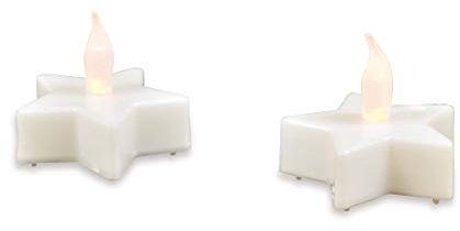 Riffelmacher 76365 - Juego de 2 velas de té LED (5,7 x 4 cm), color blanco, con llama parpadeante de silicona, batería CR2032 (incluida), iluminación navideña, Adviento, decoración, vela