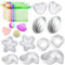 14Stücke Badebomben Formen, Badebomben Herstellung zur Badebomben Selber Machen, Conch Seesterne Halbkugeln Herz Jakobsmuscheln badebombe form mit Organzabeutel, DIY Bath Bombs zur Seifenherstellung