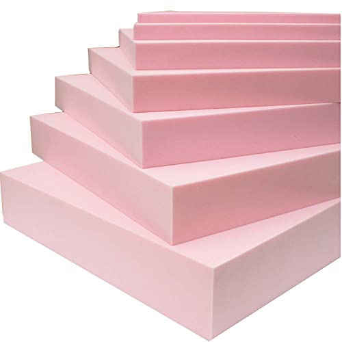 Imbottitura in memory foam di ricambio per cuscini in schiuma di colore rosa, per divani morbidi, per sedia da pranzo o da pranzo, imbottitura in schiuma ad alta densità, personalizzabile