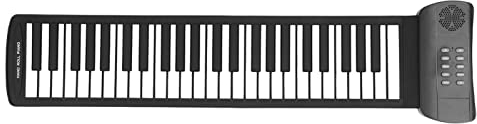 VBESTLIFE Roll-Up-Piano, 49 Tasten, Tragbares Elektronisches Klavier, 4D-Surround-Sound, Elektronisches Hand-Roll-Piano, für Anfänger, Erwachsene(PM49)