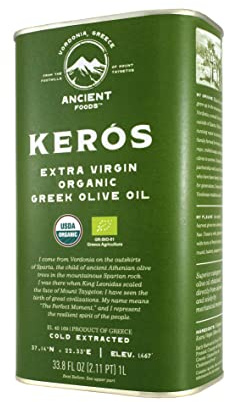 Ancient Foods BIO | Kerós ekologisk olivolja | kallpressad | Grekisk extra virgin olivolja | Hög fenolhalt | 1000 år gamla träd | Traditionell handskörd | 1l dunk (1 Liter)…