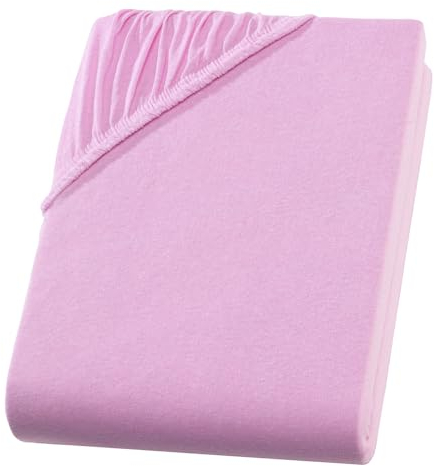 Visaggio Classic Spannbettlaken 100% Baumwolle Jersey Spannbetttuch Bettlaken Betttuch Farben Größen wählbar 90x200 cm - 100x200 cm