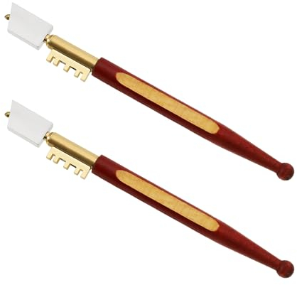 Be In Your Mind 2 Stück Diamantspitze Glasschneider Glasschneidewerkzeug Holzgriff Glasschneider Fensterspiegel Verglasungsschneidewerkzeug für Glas/Fliesen/Spiegel/Mosaik