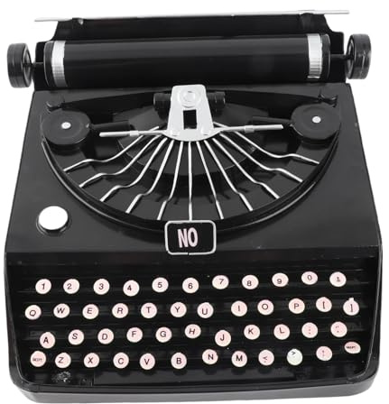 banapoy Retro-Vintage-Schreibmaschinenmodell, Antikes Schreibmaschinenmodell, Tragbare Filmfotografie-Requisiten, Manuelle Schreibmaschinenverzierung Schreibtischdekoration Tolle Geschenke