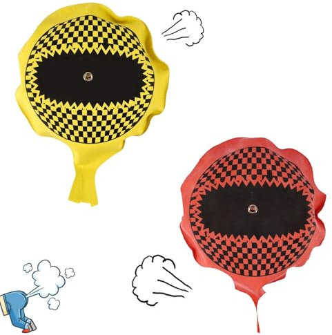 Myluatye Coussin Peteur,Coussin Péteur,Cushion Peteur Autogonflant,Amusement et Farces pour Adultes,Poisson D'avril,Rouge+Jaune