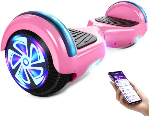 Hoverboard électrique auto-équilibré avec bandes lumineuses LED 6,5 (6,5 pouces), auto-équilibrage avec technologie d'équilibre active