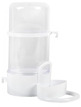 JEWEDECO Distributore Automatico di Cibo Grande Capacità in Plastica Bianca e Funzione di Stoccaggio per Criceti e Piccoli Animali Alimenti per Animali Domestici
