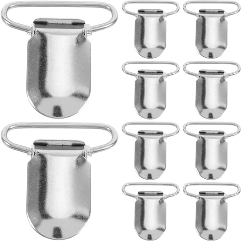 MUCKLILY 20 Pinzas de Fijación para Mantel y Sábanas de Hierro Plata, Clip para Tirantes Diámetro Interior de Anillo 25mm, Adecuado para Banquetes y Hoteles