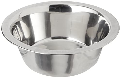 Rosewood Deluxe Stainless Steel Dog Bowl, 6.5-Inch, Clear