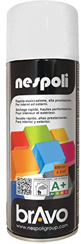 NESPOLI Aérosol peinture professionnelle satiné blanc neige 400 ml