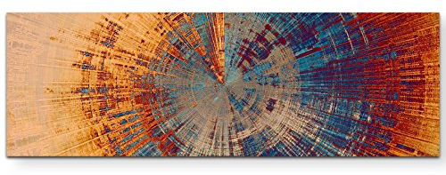 Paul Sinus Art Leinwandbilder | Bilder Leinwand 150x50cm Farbwirbel – abstrakt