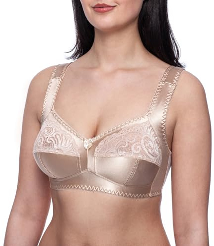 frugue Sujetador Reductor sin Aros Talla Grande para Dormir Mujer Beige FR 105C