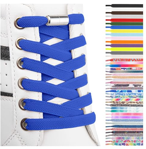SULPO Cordones elásticos de goma sin atar, planos, con cierre de rosca.