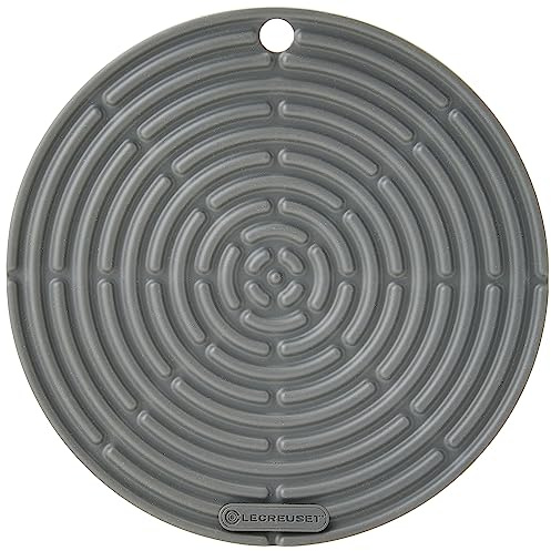 Le Creuset Cool Tool, Pot Holder/Trivet, Silicone, Round, 20 cm, Flint, 93000230444200