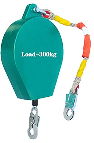 JTYDFG Dispositivo Anticaídas Retráctil, Limitador de Caída Personal, Cuerda de Seguridad Anticaidas para Techo/Ascensor, Cordón de Herramientas Portátil, Carga-300kg