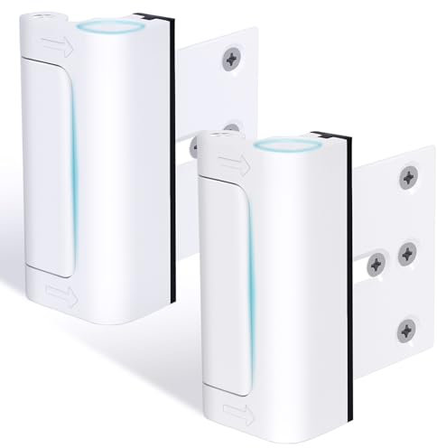 2 Pack Door Reinforcement Lock, Home Security Door Lock, Child Proof, White