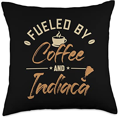 Professional Indiaca Peteca Peteca Players Gifts Fueled by Coffee Indiaca Game Ball Peteca Throw Pillow, 18x18, Multicolor