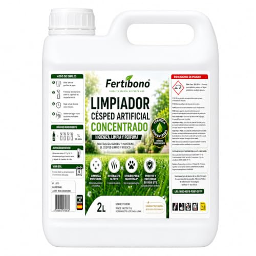 Fertibono PureTurf 2 L Limpiador Césped Artificial para Perros y Mascotas – Ayuda a Eliminar Olor de Orina y Malos Olores – Aroma Fresco a Pino para Terraza, Patio y Jardín