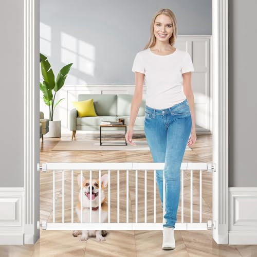 Fldofaves - Rejilla corta para perros, extra ancha, 45 – 115 cm, para perros en interiores, 25 cm de altura y para puertas