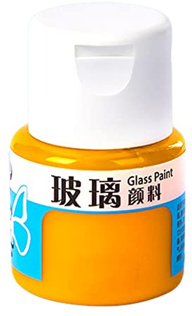 ROYJJ Glass Paint-Transparent-Colour Glossy and Brilliant Craft Paint for Stained Glass 20ml glass paint