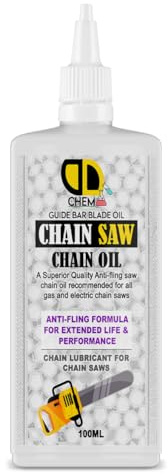 DD Teck Chainsaw Chain & Bar Oil For All Makes & Models, Premium Lubricant, Anti Rust Chainsaw, Non Toxic Lubricating Bio Mineral (100ml Nozel)