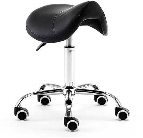 FXLUHAY Silla giratoria de salón con Ruedas for masajes de SPA, diseño equilibrado for un Soporte Lumbar Saludable, Silla de Belleza Ideal.