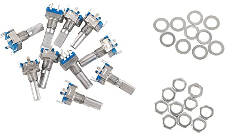 Jeffergarden EC11 -kodare, 5 -stifts Rotationskodare med Switch, 360 Grader Rotation för Fordonselektronik och Smarta Hemapplikationer