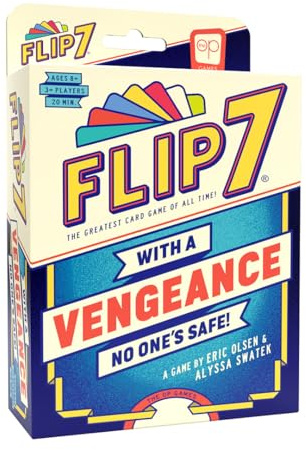 Flip 7: with a Vengeance Juego de Cartas | Juego Standalone Press Your Luck | Cartas de Acción Take-That | Juego Rápido Familiar y de Fiesta Desde 8 Años