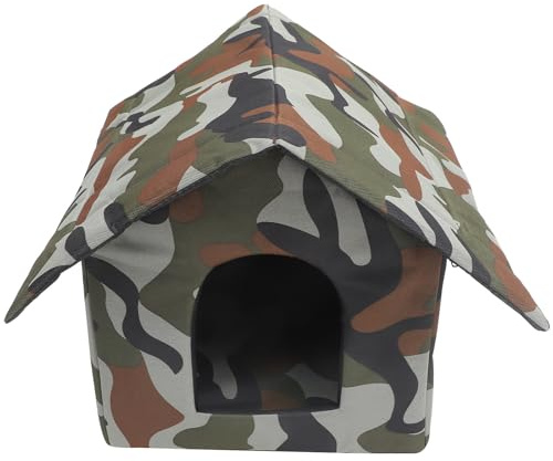 MINAOLULUS Outdoor Cat House Weatherproof and Warm Cloth Shelter for Cats and Pets, Comfortable and Insulated Design with Simple Beautiful Appearance, for Playground Use