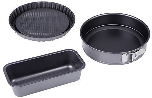 chg 9926-60 Backformen-Set, 3-tlg. anthrazit-metallic - Made in Germany, 28,0 x 13,0 x 7,0 cm