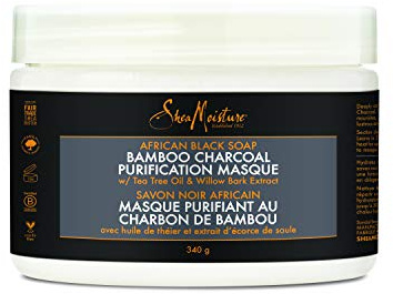 Hair Mask African Black Soap Bamboo Charcoal Shea Moisture (340 g)