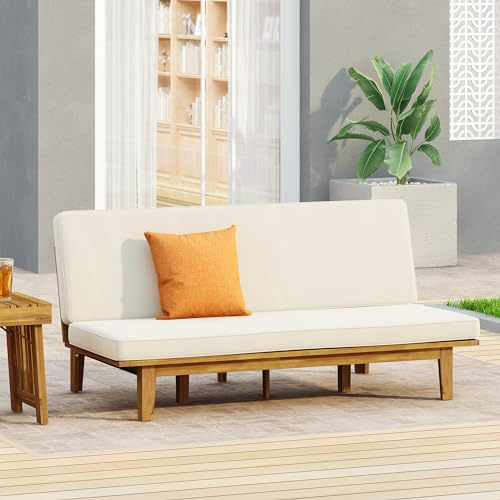 Christopher Knight Home Jill Daybed, Teak + Beige