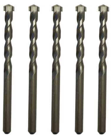 7mm x 100mm TCT Tipped Masonry Drill Bits (Pack Of 5) For Concrete Brick Porcelain Ceramic Tile Plastic Wood