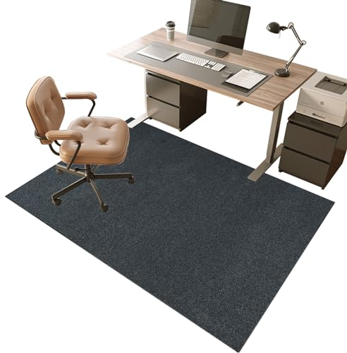 Bodenschutzmatte für Hartböden 120 x 160 cm Schreibtischstuhl Unterlage | Bodenschutzmatten Gaming | Computerstuhl Teppiche | Teppich Bürostuhl matten für Laminat | Parkett | Kratzfest rutschfest