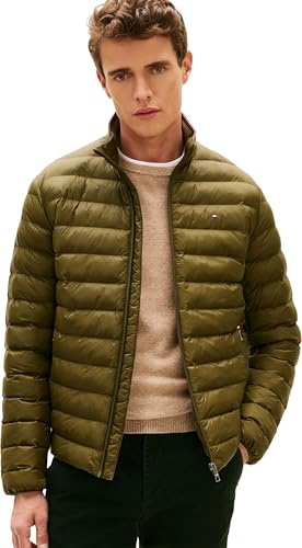 Tommy Hilfiger Cazadora acolchada Packable Frecycled Jacket Relaxed Fit, Verde (Huntsman Green), XL