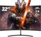 CRUA 32 Curved Gaming Monitor, 2K QHD 2560x1440P, 144Hz/165Hz Computer Monitors, 99% sRGB, FreeSync, Low Blue Light, 1800R VA Screen, HDMI 1.4/DP 1.2, Wall Mountable - Black