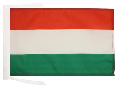 AZ FLAG - Flagge Ungarn - 45x30 cm Mit Kordel - Ungarische Fahne 30 x 45 Cm - Flaggen