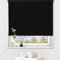 LUCKUP 100% Blackout Waterproof Fabric Window Roller Shades Blind, Thermal Insulated,UV Protection,for Bedrooms,Living Room,Bathroom,The Office, Easy to Install 112 x 183 cm(Black)