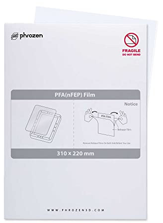Phrozen PFA Release Film für Resin 3D Drucker | nFEP Trenn Folie für Sonic Mighty 8K LCD Printer | Langlebig, Stärkere Trennfunktion -1 Stück (310x220 mm)