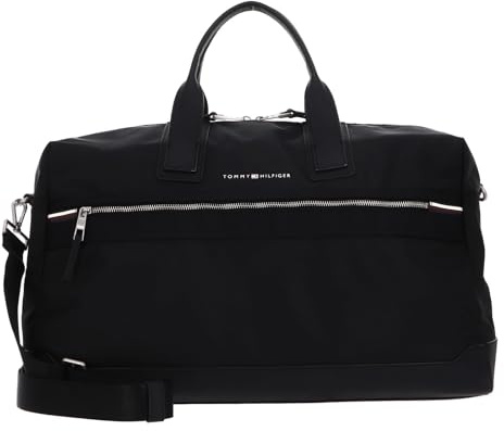 Tommy Hilfiger Herren TH Elevated Nylon Duffle Bags, Schwarz, OS, Schwarz