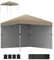 Outsunny 3 x 3 (M) Pop Up Gazebo, UPF 30+ with 2 Sidewalls, Leg Weight Bags and Wheeled Bag, Height Adjustable Party Tent Event Shelter for Garden, Patio, Khaki