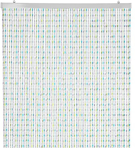 Kobolo Türvorhang Rainbow aus Kunststoff, 90x200 cm, bunter Perlenvorhang, Insektenschutz, Dekovorhang für Tür, Balkon, Terrasse, Küche & Kinderzimmer