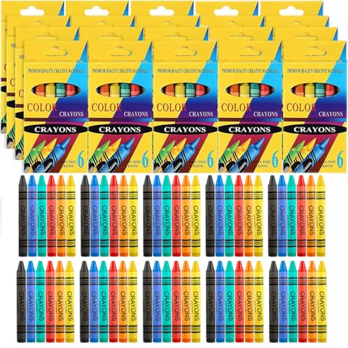 Pastelli Alla Rinfusa, 22 Confezione Pastelli Alla Rinfusa in 6 Colori (Totale 132)